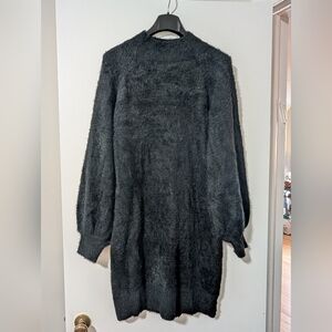 Bardot Black Fuzzy Sweater Dress